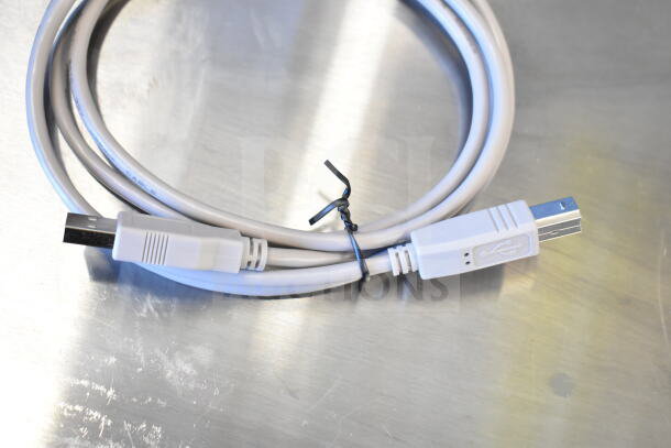 Coiled USB cable for TSC TC210 Thermal Transfer Label Printer.