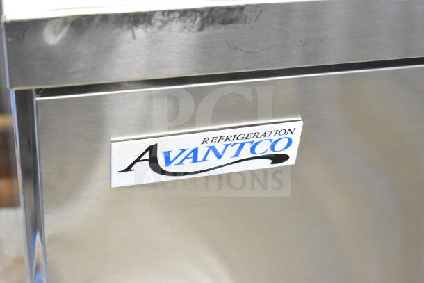 Brand new Avantco 178SSUD2R undercounter refrigerator with 1 door, 2 drawers, 115V. Scratch and dent condition.