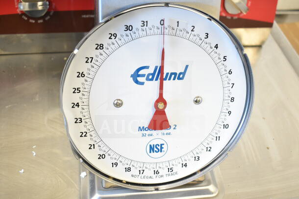 Edlund HD-2 heavy-duty 32 oz. portion scale, 8.5"x8.5" platform, brand new scratch and dent, Model 2, NSF certified.