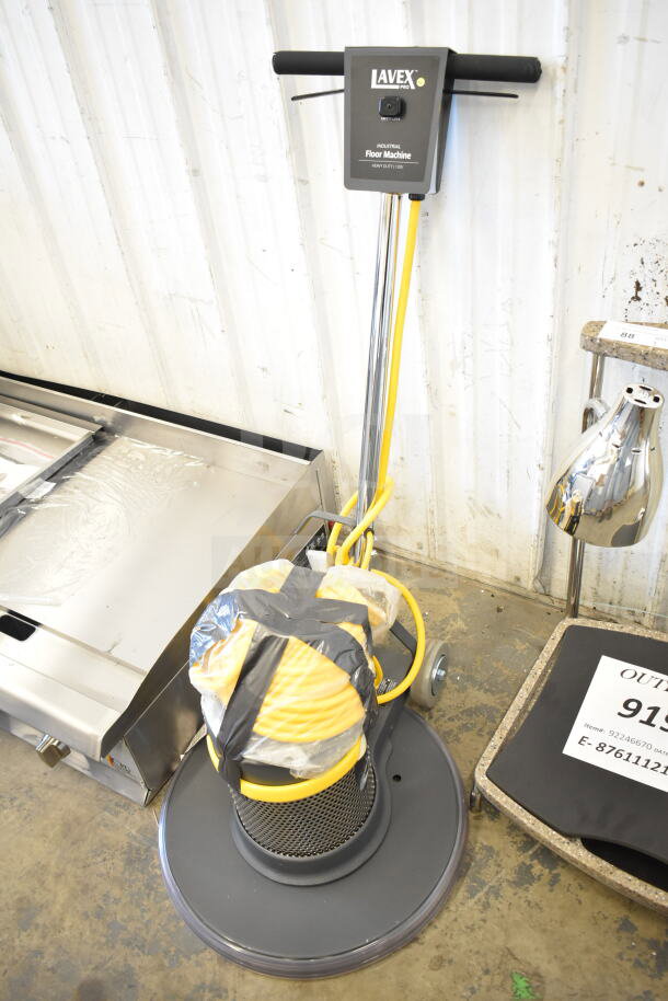 BRAND NEW SCRATCH AND DENT! Lavex Pro TP-2013 20" Heavy-Duty Single Speed Rotary Floor Machine, 175 RPM, yellow cord.