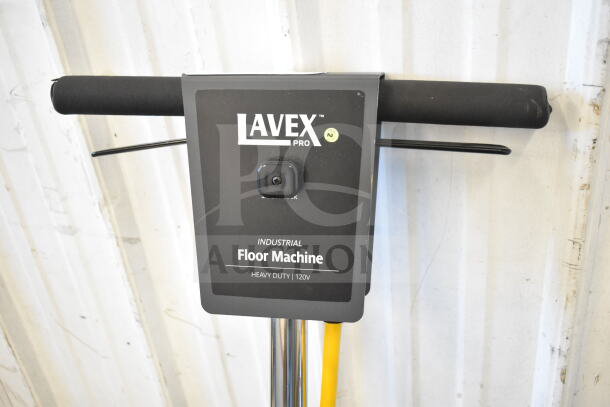BRAND NEW Lavex Pro TP-2013 floor machine, 20" heavy-duty single speed, 175 RPM, minor scratches, industrial use.