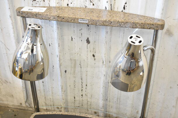 BRAND NEW Vollrath 46670 contoured carving station, 24"x22"x27", scratch and dent, metal lamps, caution hot label.