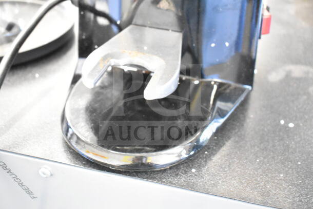 Estella 236ECEG26 espresso bean grinder, new with scratch and dent, visible broken hopper, 120 volts, 1 phase.