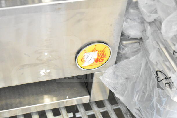 Brand new Carnival King 382GCM16NG 16" steel crepe maker, scratch and dent, 24,000 BTU, visible logo, natural gas.