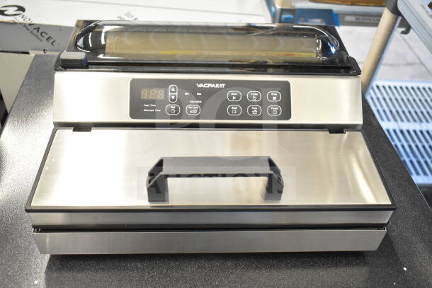 VacPak-It 186VME12SS vacuum packaging machine, 12" seal bar, stainless steel, brand new, slight scratches, 120V, 1 phase.