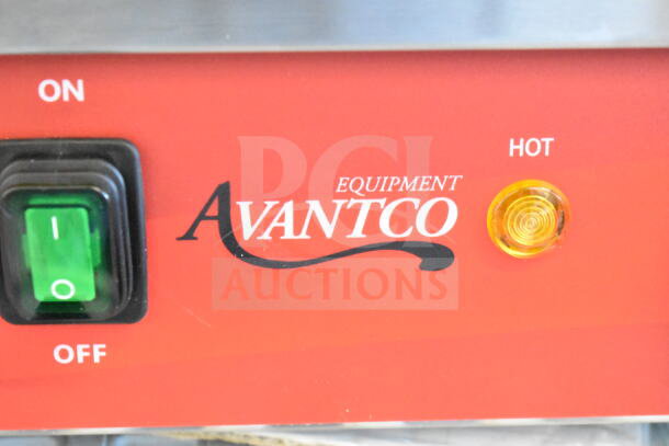 BRAND NEW Avantco 177PG400S Commercial Dual Panini Grill, smooth plates, 19 5/8" x 9 1/8" surface, 120V, 1 Phase.