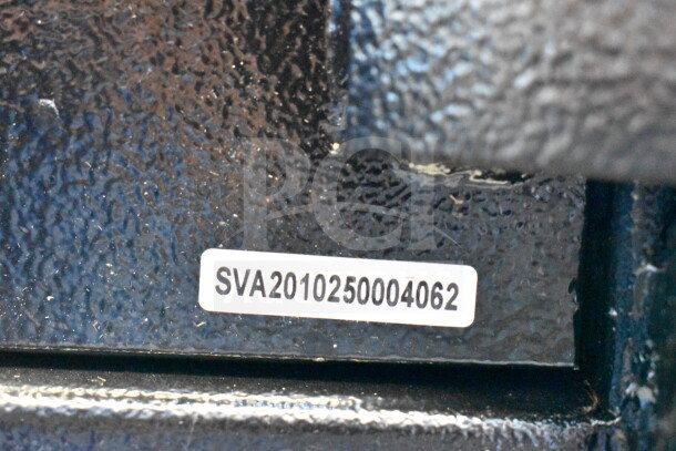 Black steel depository safe with electronic keypad lock, 14"x14"x27.25", brand new with minor scratches, tag "SVA2010250004062".