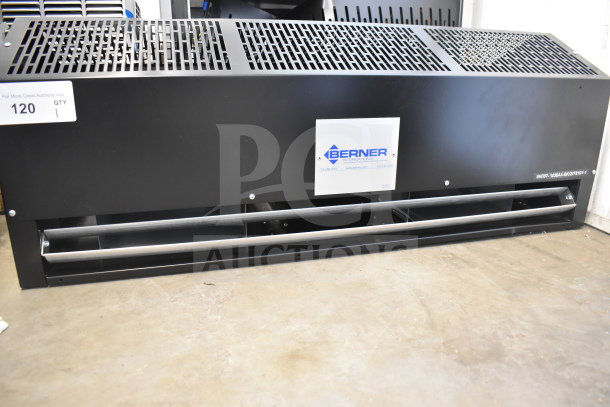 Brand new Berner SHD07-1036AA-BK 36" black ambient air curtain, sanitation certified, 120V, 1 phase. Model: SHD07-1036AA-BK/227815/1-1.