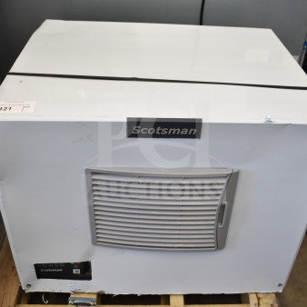 Brand new 2026 Scotsman MC0330MAX-1A ice machine, 400 lb capacity, 115V, 1 phase. Scratch and dent condition, visible front vent.