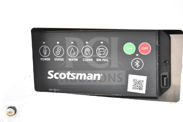 BRAND NEW Scotsman MC0330MAX-1A Prodigy Elite Ice Machine control panel, showing power, status, water, clean, and bin full indicators.