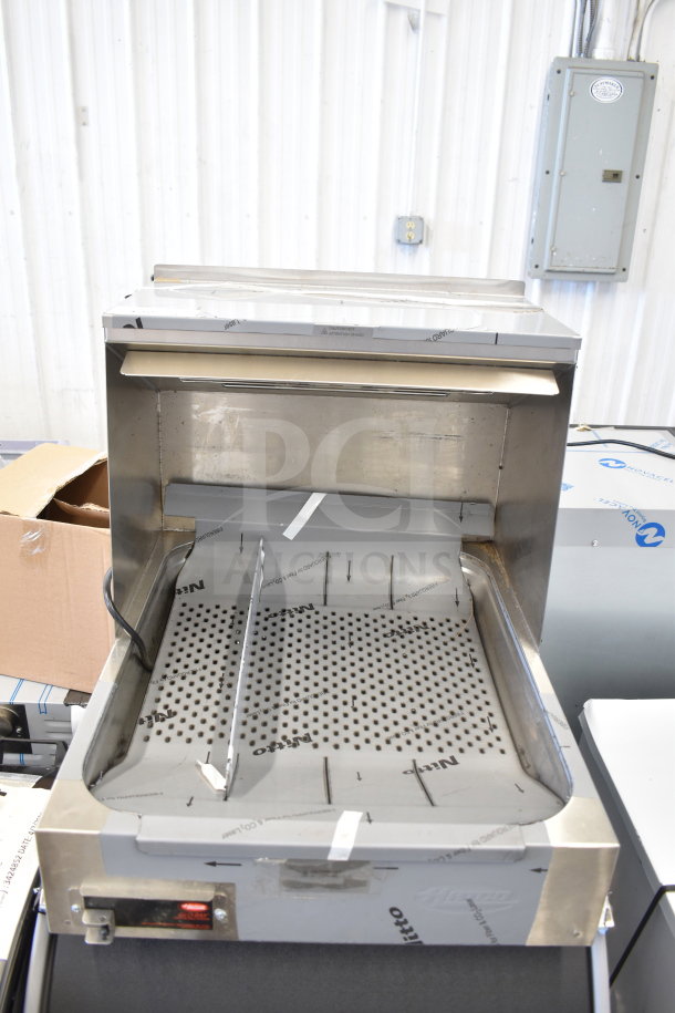 Hatco GRFHS-21 Glo-Ray 21" Portable Fry Holding Station, new, visible scratch and dent, protective film intact, 120V.