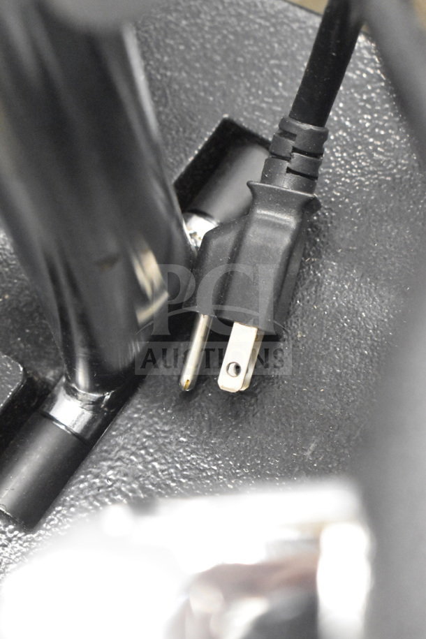 Brand new Lavex Powr-Flite C171HD 17" rotary floor machine plug detail, showing standard U.S. three-prong plug.