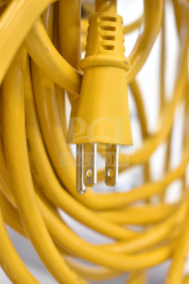 Alt text: Yellow power cord for Lavex Powr-Flite Classic C171HD 17" Rotary Floor Machine, 175 RPM, 115 Volts.