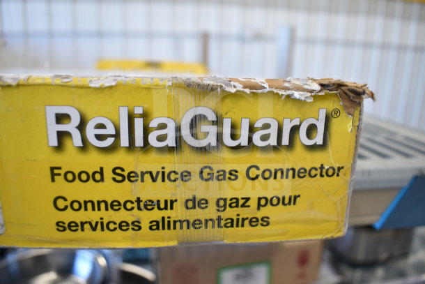 BRAND NEW Dormont RG7548 ReliaGuard 48" gas connector kit, scratch and dent, with quick-disconnect, 2 elbows, restraining cable.
