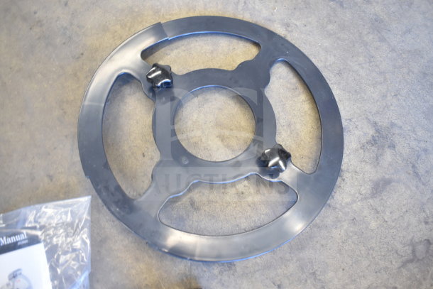 Avantco 177SL312 meat slicer sharpening blade ring, brand new. Includes manual in plastic wrap.