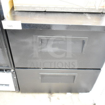 2018 True TUC-27D-2-LP-HC 2 Drawer Undercounter Cooler, commercial, excellent condition, 115V, 1 Phase.