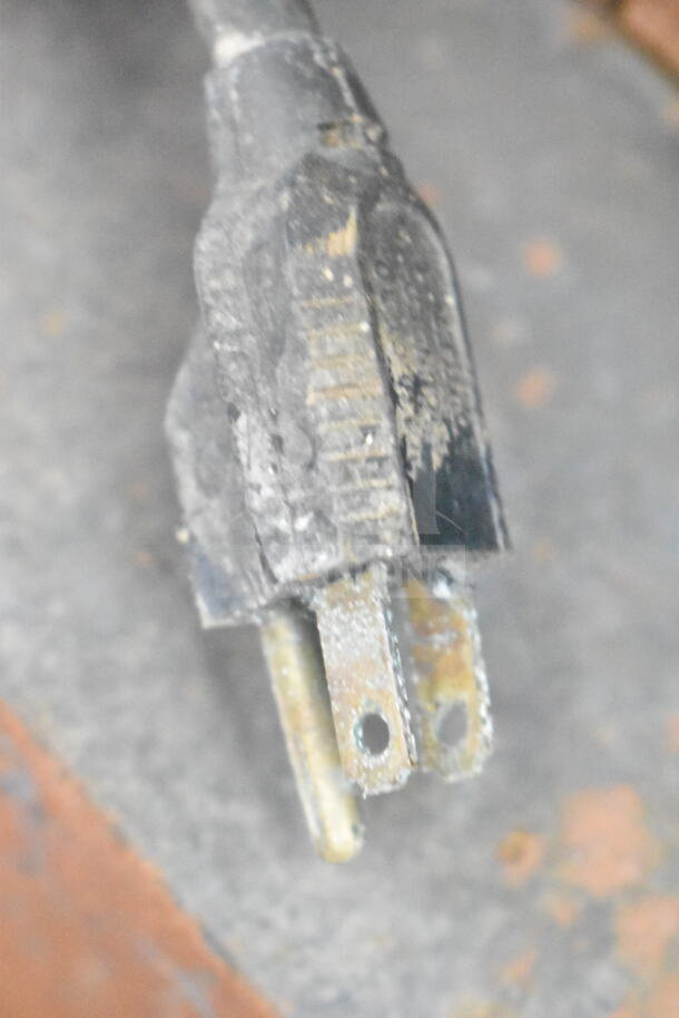 Old electrical plug from Blodgett commercial gas oven, showing signs of wear and corrosion.