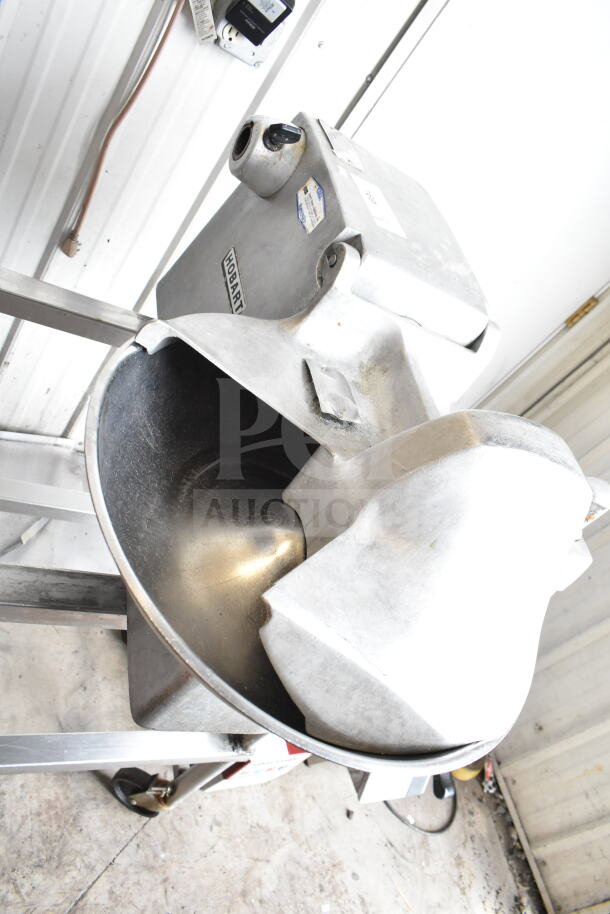 Hobart 84196 Commercial Buffalo Chopper on stand, 115V, 1 Phase, durable metal construction, good condition, visible Hobart label.