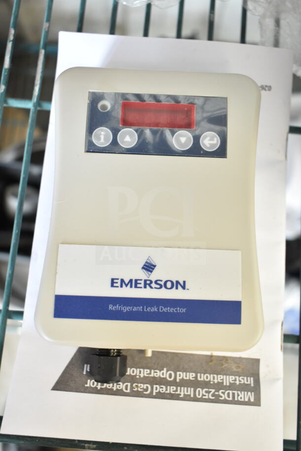 Emerson MRLDS-250 Infrared Gas Detector, with display screen and control buttons, in good condition.