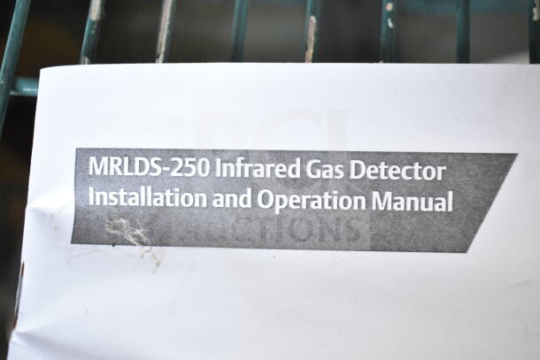 Emerson MRLDS-250 Infrared Gas Detector installation manual cover, slightly worn.
