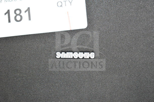 Samsung PS-WR45BB speaker with visible logo on black mesh grill; auction tag shows number 181.