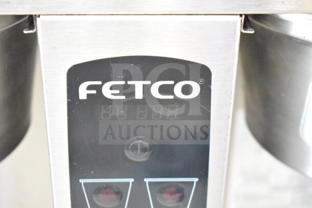 Fetco CBS-2052e20 double coffee machine, stainless steel, digital controls, 120/208-240V, commercial countertop model.