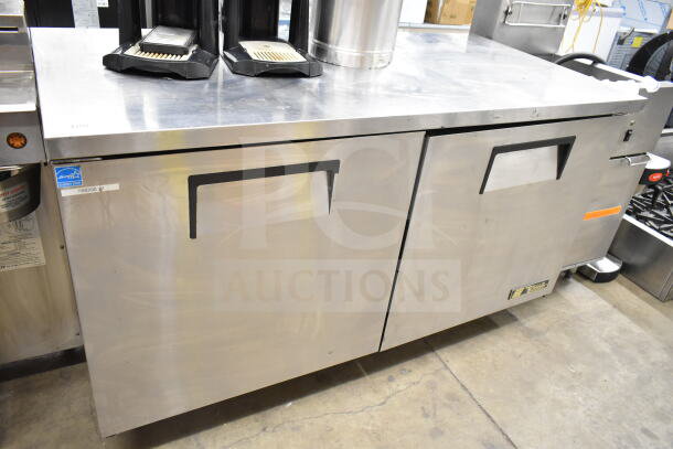 True Commercial 2 Door Undercounter Cooler, stainless steel, 115 volts, 1 phase, Energy Star label, used condition.