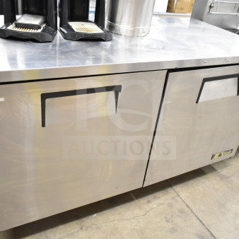 True Commercial 2 Door Undercounter Cooler, stainless steel, 115 volts, 1 phase, Energy Star label, used condition.