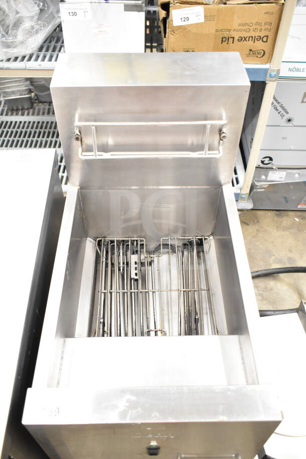 2023 Frymaster SR114ESD commercial electric fryer, 208V, 3-phase, floor style, stainless steel, open heating element design.