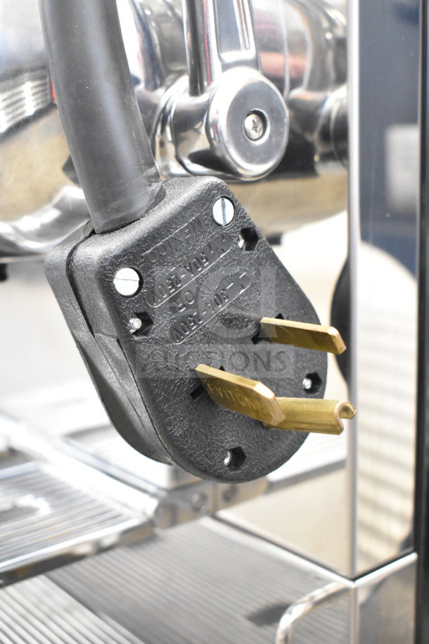 Nespresso Aguila 420 espresso machine plug and cord. Heavy-duty, commercial-grade electrical connection.