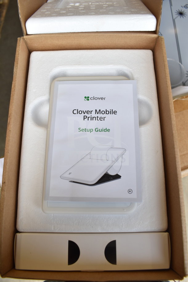 Clover P200 Mobile Printer in original box with setup guide. New condition.
