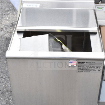 "Brand new Eagle B18IC-16D-22 underbar ice chest, 24x18 inches, 87 lb capacity, stainless steel, no legs, scratch and dent."