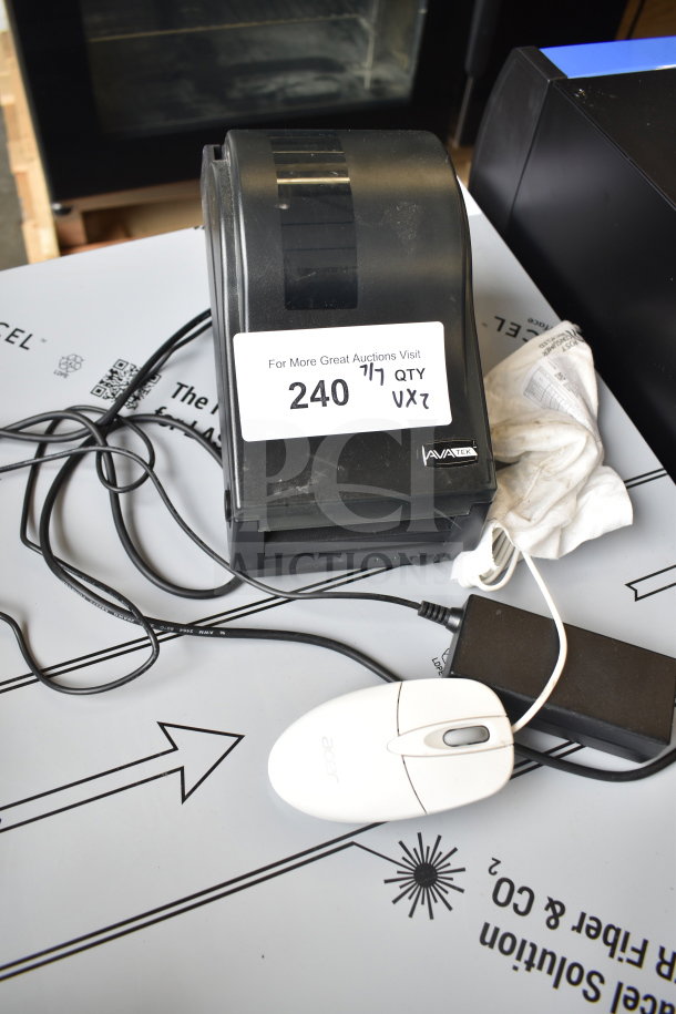 BRAND NEW Argox OS-2130D Pro Thermal Label Printer, scratch and dent condition, includes Acer mouse and cables.
