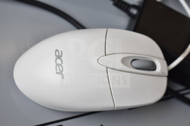 BRAND NEW Argox OS-2130D Pro Thermal Label Printer for price scales, includes mouse, minor scratches, Acer logo visible.