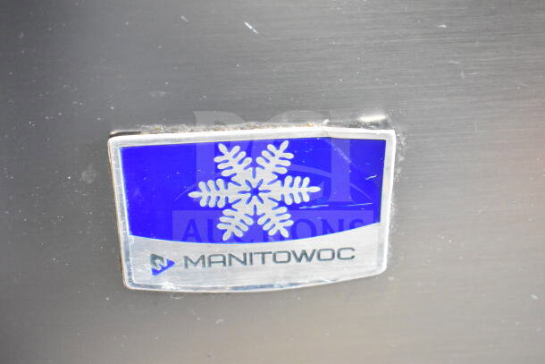 2022 Manitowoc UYF0140A-161B ice machine logo, blue label with snowflake design.
