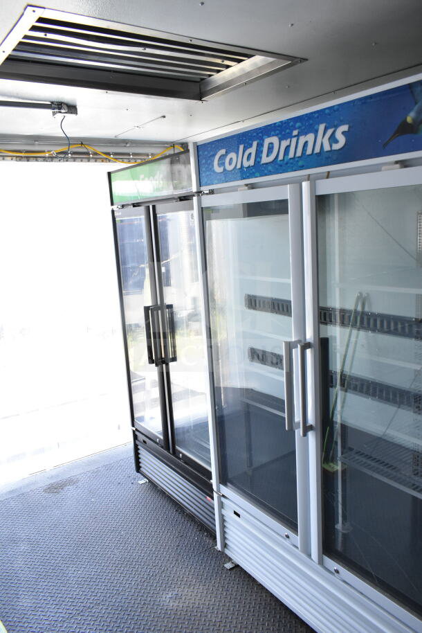 2020 Southern Dimensions 8.5x28 beverage trailer, features commercial coolers, "Cold Drinks" sign, excellent condition.