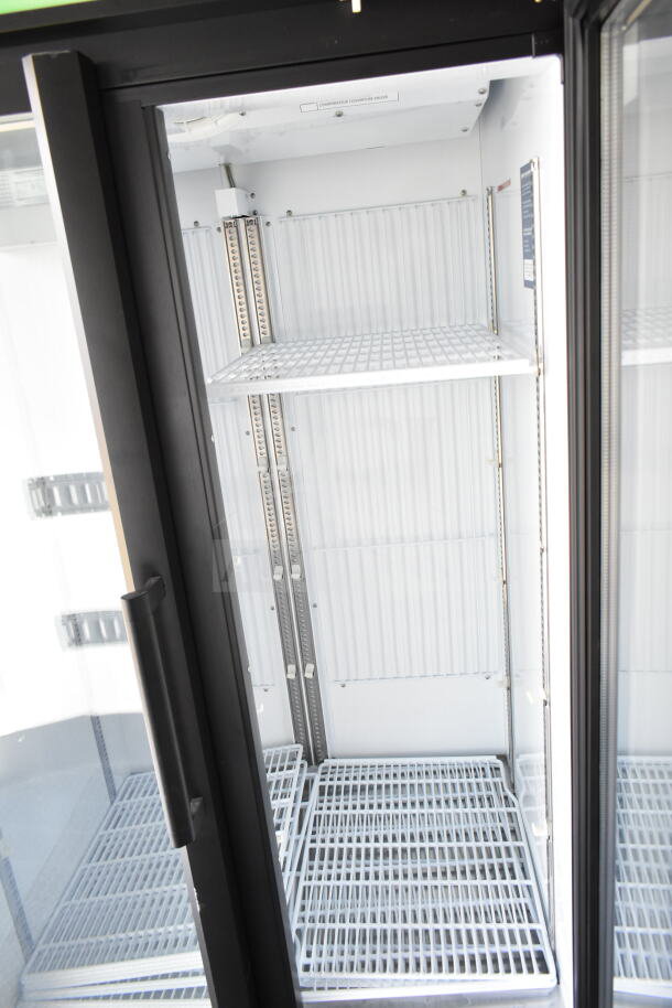 2020 Southern Dimensions 8.5x28 beverage trailer interior, featuring clean shelves, glass door, and cooling units visible. VIN 4S9S1EK20LW364346.