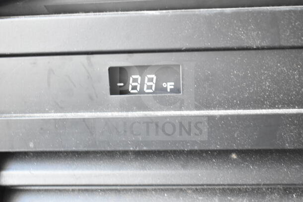Digital temperature display reading -88°F on a Southern Dimensions 8.5x28 beverage/food trailer.