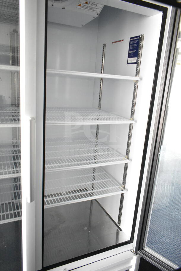 2020 Southern Dimensions cold beverage trailer interior, featuring spacious shelving and cooling unit, model 8.5x28. VIN 4S9S1EK20LW364346.