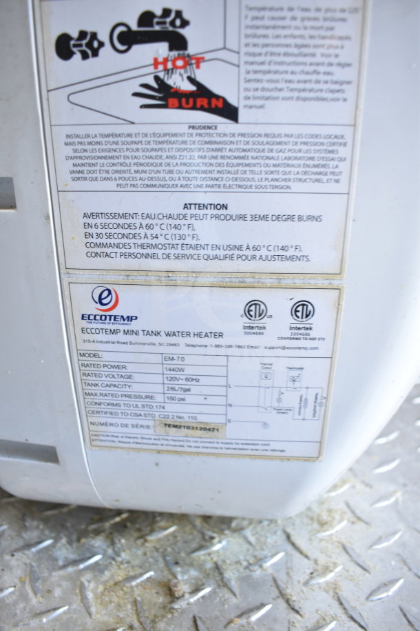 2021 Diamond Cargo 8.5x24 food trailer, grease hood, fire suppression, range, griddle, refrigeration. Eccotemp water heater label.