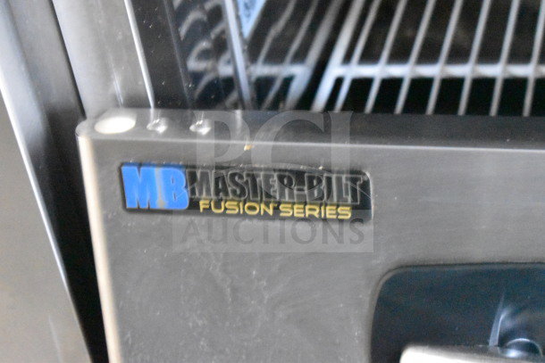 Master-Bilt Fusion Series refrigeration unit in Diamond Cargo food trailer. Visible label details model and brand.