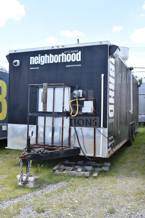 2020 Diamond Cargo 8.5x24 food trailer, outfitted, VIN 53NBE2427L1083687, branded "neighborhood kitchens".