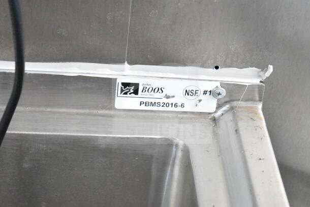 John Boos NSF-certified metal sink, model PBMS2016-6, in a 2020 Ford F59 Food Truck.
