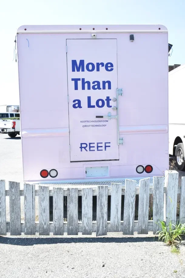 2020 Ford F59 Food Truck, brand new build, electric equipment, REEF branding on door, odometer 3,428 miles.