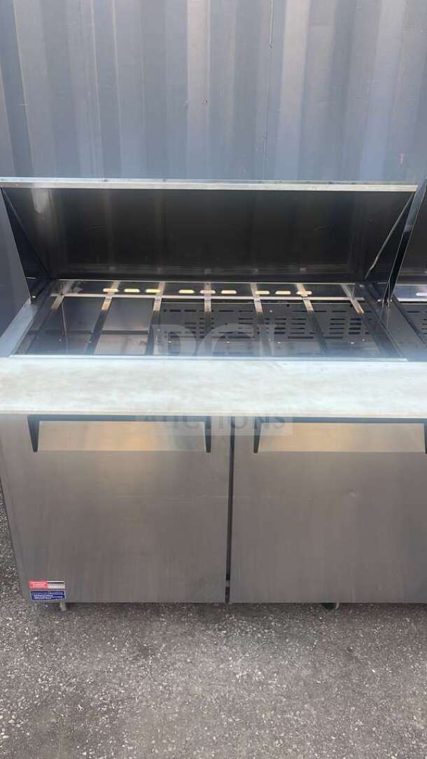 Turbo Air MST-72-30-N M3 Series 72" refrigerated sandwich prep table, three-door, stainless steel, excellent condition.
