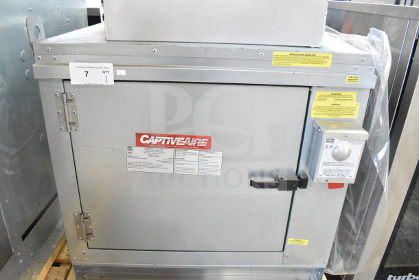 CaptiveAire A1-G10 commercial power ventilator/supply fan, metallic finish, visible brand label, control panel, excellent condition.
