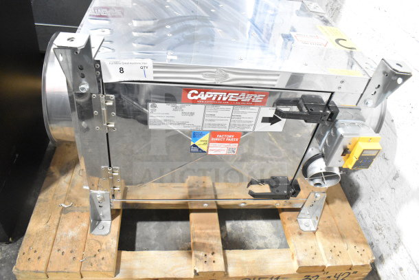 CaptiveAire SIF11DD-SS power ventilator, 115V, 1 phase, stainless steel, excellent condition, visible labels and model markings.