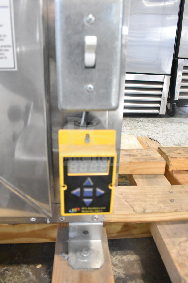 CaptiveAire SIF10DD-SS power ventilator/exhaust fan in stainless steel, 115V, 1 phase; control panel visible.