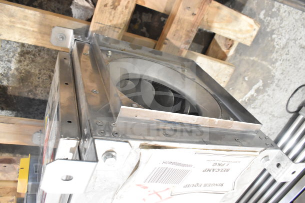 CaptiveAire SIF10DD-SS power ventilator, stainless steel construction, 115V, 1 phase, excellent condition.