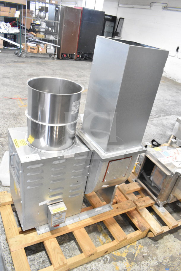 Econ-Air EA-USBI11DD-RM commercial power ventilator, metal construction, excellent condition, visible manufacturer labels.